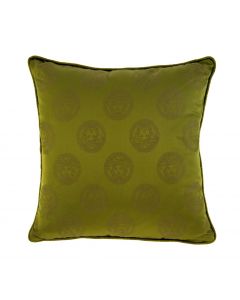 Подушка декоративная шелковая зеленая, 45x45 см