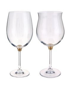 Дегустационные бокалы Grand Cru и Bordeaux Gira e Rigira (2 шт), золотые
