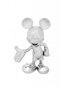 Cкульптура Welcome Mickey серебряная, 30 cм