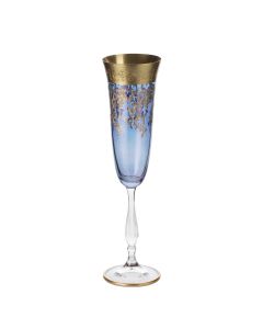 Бокал для шампанского коллекционный синего цвета Piazza Navona