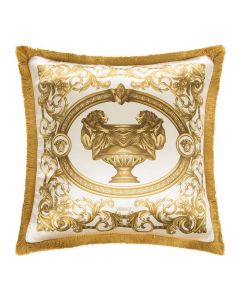 Подушка декоративная Le Vase Baroque бежево-золотая, 45x45 см