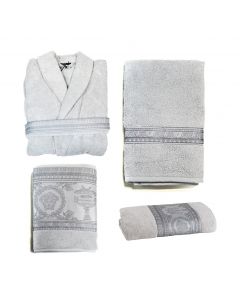 Набор из халата и полотенец I Heart Baroque Luxe серый