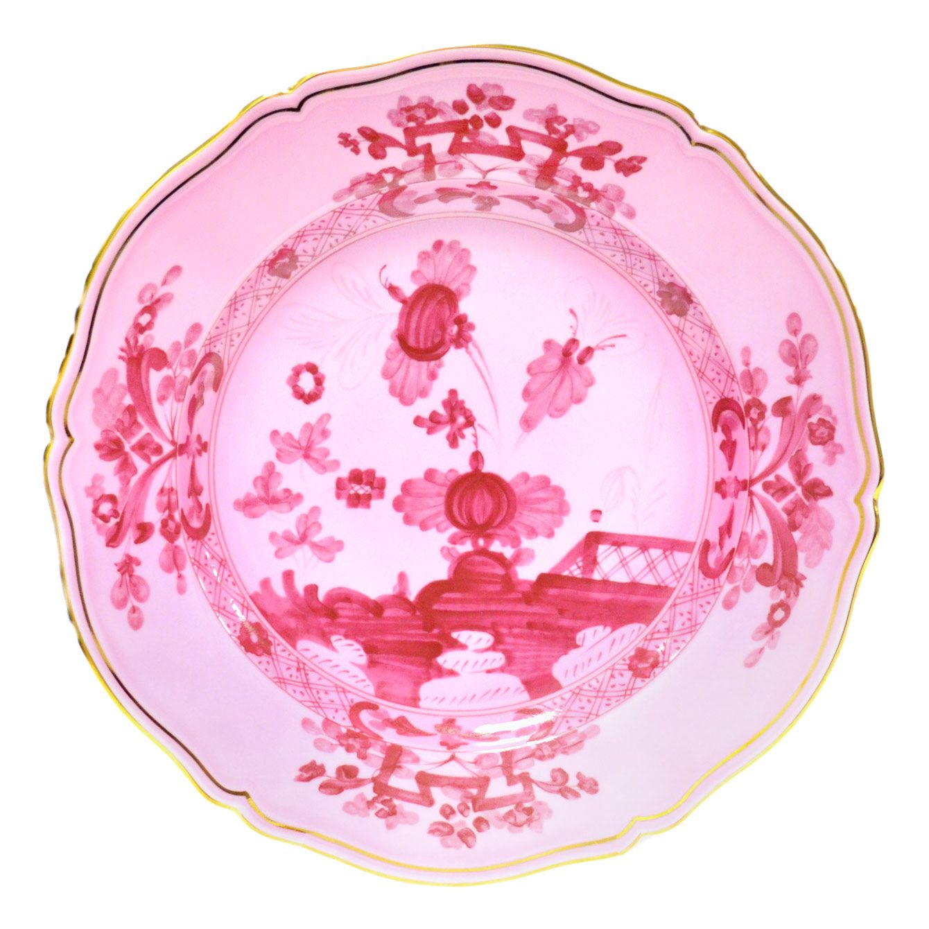 Тарелка ORIENTE ITALIANO PORPORA (gold rim), 31 см, Richard Ginori